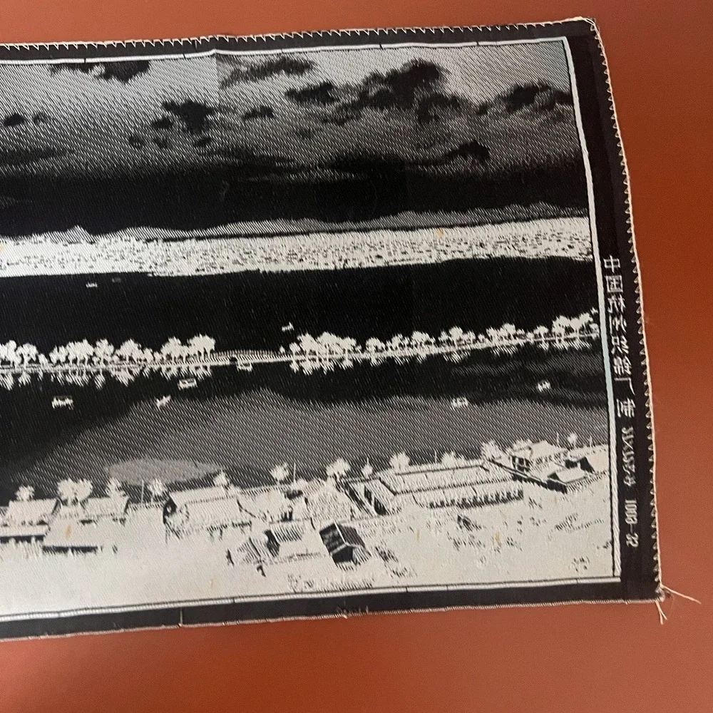 Vintage Chinese Silk Brocade Tapestry West Lake Hangzhou 30